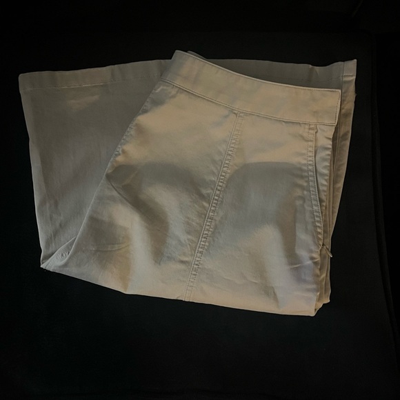 L.L. Bean Khaki Skirt Classic Tan Cotton A-line Flare Preppy Women’s size 14 - Picture 9 of 9